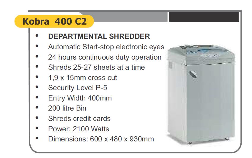 departmental shredder